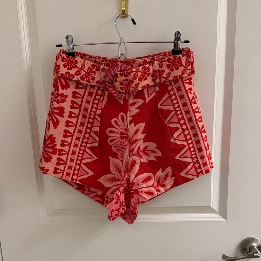 Farm Rio Floral Red Women's Shorts